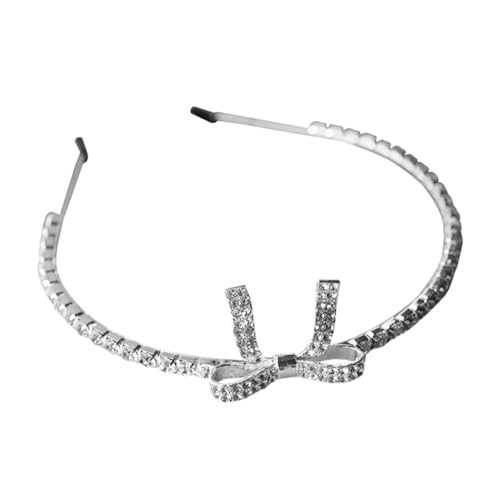 Baluue 1stück Rhinestone Haarband Für Hochzeits-haaraccessoire Mit Schleife Für Brautpartys Und Besondere Anlässe Silberfarbenes Design Für Verlobung Und Feiern von Baluue