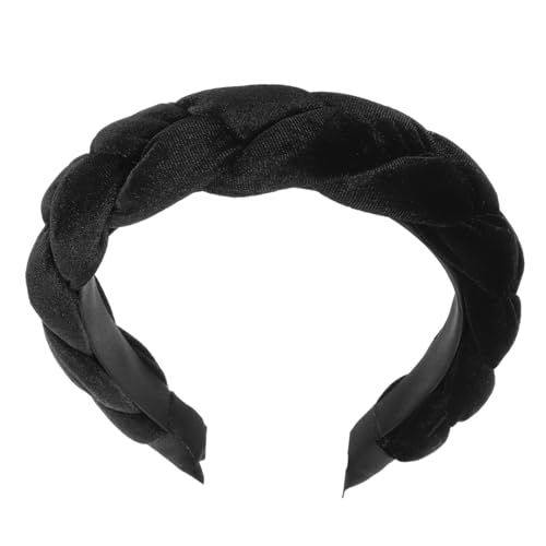 Baluue Haarband Für Damen Geflochtenes Stirnband Aus Tuch Mode Haarreif Schwarz Stilvolles Haar-accessoire Für Frauen Und Mädchen von Baluue