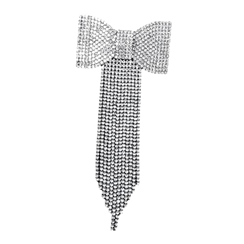 Baluue Silber Haarspange Mit Schleife Und Strass Seitliche Haarnadel Für Damen Kopfschmuck Für Party Und Alltag von Baluue