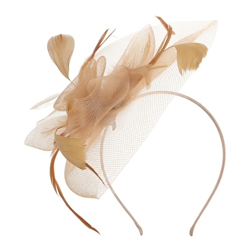 Baluue Mesh Stirnband Damen Haarnadeln Cosplay Haarschmuck Blumen Haarclip Cocktail Haarspange Goldfarben Haaraccessoire von Baluue