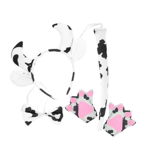 Baluue 1satz Kuhkostüm Zubehörset Flauschiger Fliege Und Kuhohr-stirnband Für Cosplay Partys Und Teiliges Set Mit Bequemen Materialien Für Unvergessliche Auftritte von Baluue