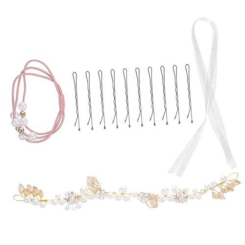 Baluue 1satz Mädchen Haarband Mit Goldenen Blättern Kristallblüten Für Partys Hochzeiten Und Attraktives Haarschmuck Für Mädchen von Baluue