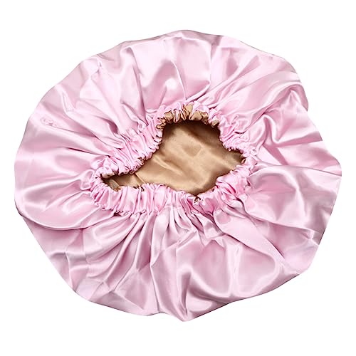Baluue Satin Schlafmütze Für Frauen Doppellagig Verstellbar Elastisch Schlafhaube Zum Schutz Der Frisur Bequemer Tragekomfort Geeignet Für Nachtschlaf Und Chemotherapie von Baluue