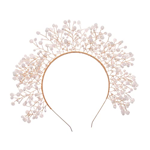 Baluue Braut Haar Zubehör Zarte Kopfschmuck Stirnband Hochzeit Braut Kopfschmuck Mädchen Elegante Schmuck Stirnband Perlen von Baluue