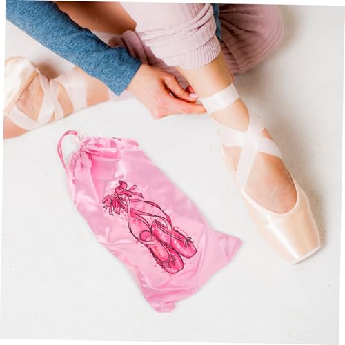 Baluue 2 Atmungsaktive Ballettschuhtasche Mesh Kordelzug Tanzschuh Organizer für Damen Ballet Slipper Schutz Langlebig Dehnbar von Baluue