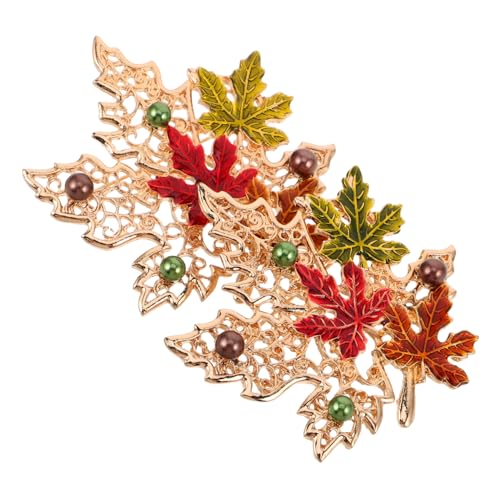 Baluue 2 Blattbroschennadeln: Pulloververschlüsse Aus Metall in Ahornform Für Damen – Eleganter Kleidungsschmuck – Einzigartige Cardigan-kragenclips Für Herbst Und Thanksgiving von Baluue