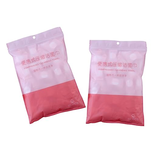 Baluue 2taschen Beutel Wiederverwendbar-kompressionshandtuch Tragbares Reinigungstuch Für Gesichtspflege Und Reisen Hochsaugfähige Hygienische Handtücher Für Outdoor-aktivitäten Und von Baluue