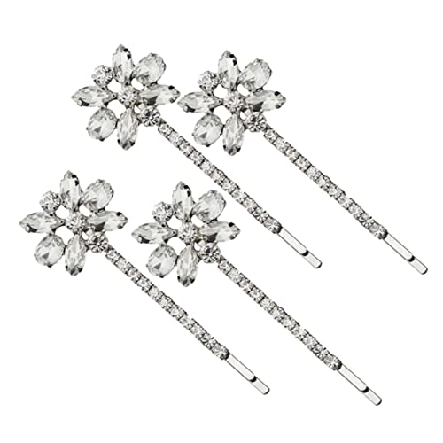 Baluue 2paare Strass Blume Bobby Pins Frauen Haarspangen Haarnadeln Für Hochzeit Geburtstag Kopfschmuck von Baluue