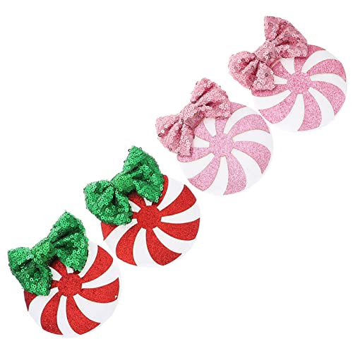 Baluue 2paare Mädchen Haarclips Mit Und Bonbon-schleifen Dekoratives Haarschmuck Mädchen Für Täglichen Gebrauch Und Festliche Anlässe Teilig von Baluue