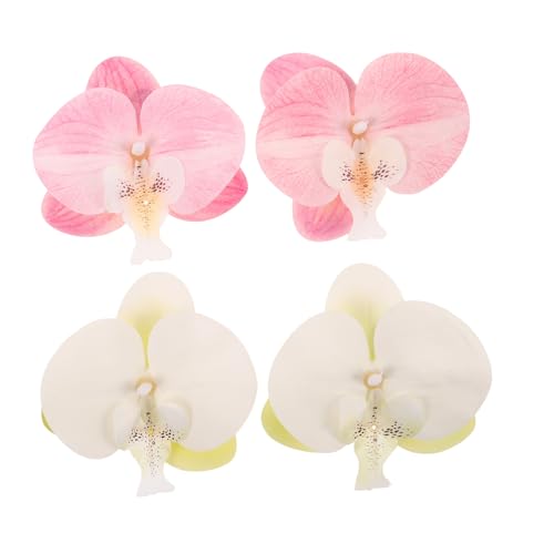 Baluue 2 Paare Abnehmbare Blüten-schuhclips Schmetterlings-orchidee Dekorative Blumen-sandalen-clips Vielseitige Damenschuh-beschläge Elegante Accessoires für Sommer Strand Hochzeit Party von Baluue