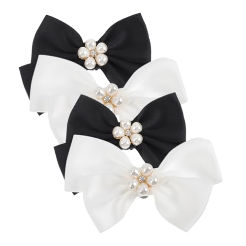 Baluue 2 Paare Elegante Schuhclips mit Abnehmbarer Schleife Modische Schuhschmuck dekorationen aus Langlebiger Legierung und Passend für Hochzeit Abendkleid und Pumps Stilvolle von Baluue