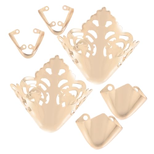 Baluue 2 Paare Hochwertige High Heel Spitzenschutz Goldfarbene Schuhspitzenschoner Schuhschutz Dekorative Schuhkappen für Damenpartys Hochzeit Abschlussball Schuhe von Baluue