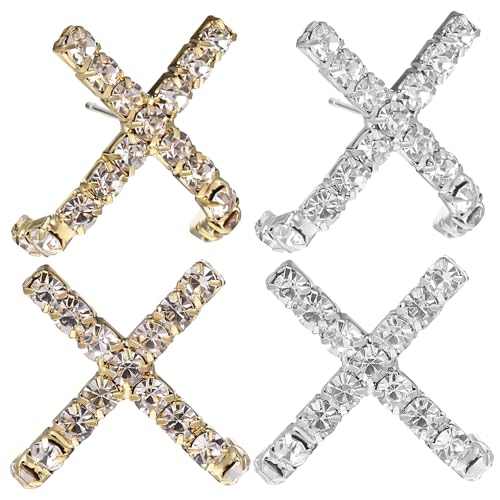 Baluue 2 Paare Silber Ohrstecker Damen Kreuz ohrringe mit Funkelnden Zirkonia Leichte Langlebige Ohrstecker Schmuckset für Frauen und Mädchen als Geschenk zu Geburtstag und Besonderen von Baluue