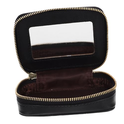 Baluue 2stücke Kosmetiktasche Mit Spiegel Reisetasche Für Lippenstift Schmuck Und Kleinigkeiten Und Praktisch Für Damen Für Unterwegs von Baluue