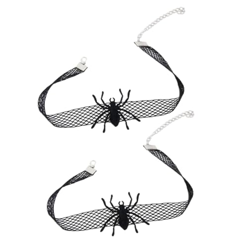 Baluue 2 STÜCK Gothic Halloween Halskette mit Elastischem Spinnen Choker Stilvoller Schwarzer Klavikula schmuck Dehnbarer Halsband dekor für Party Cosplay und Festtage Baluue 2 STÜCK Gothic Halloween Halskette mit Elastischem Spinnen Choker Stilvoller Schwarzer Klavikula schmuck Dehnbarer Halsband dekor für Party Cosplay und Festtage von Baluue