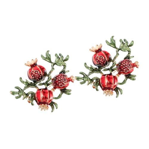 Baluue 2 Sätze Granatapfel Brosche Für Damen Anstecknadeln Legierung Für Muttertag Hochzeiten Und Besondere Anlässe 2 Stücke * 2 von Baluue