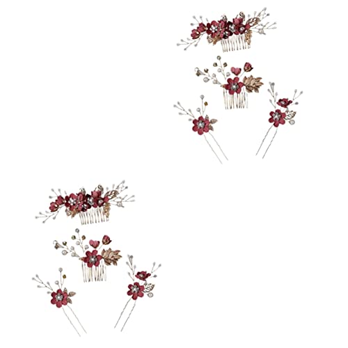 Baluue 2sätze Eleganter Hochzeits-haarkamm Mit Blumen-design Teiliges Set Für Braut Und Festtagsfrisuren Für Hochzeiten Abschlussbälle Und Besondere Anlässe von Baluue