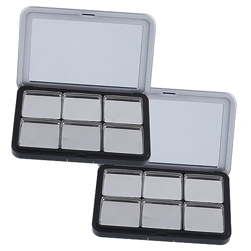 Baluue 2sätze Teiliges Leere Augenmake-up Palette Praktischer Blush Und Lippenstift-organizer Aus Robustem Material Für Unterwegs Für Verschiedene Kosmetika von Baluue