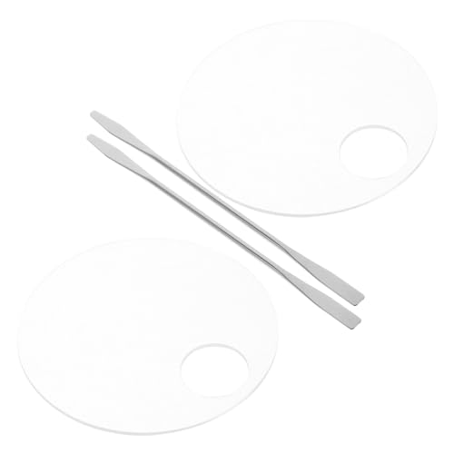 Baluue 2sätze Teiliges Set Make-up Mischpalette Transparente Kosmetikpalette Mit Spateln Für Foundation Lidschatten Und Nail Art Für Und Anfänger Leicht Zu Reinigen Und Transportieren von Baluue