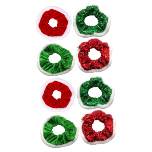Baluue 2 Sets Große Haargummis Weihnachtliche Pferdeschwanzhalter Gummibänder Haarbänder für Damen Festliche Pferdeschwanzhalter 4 Stück von Baluue