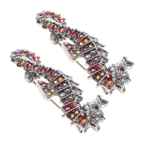 Baluue 2 Stück Broschen mit Bunten Strasssteinen Modische Anstecknadeln für Damen Vielseitig Tragbar an Kleidung Taschen Hüten Maritimer Schmuck Langlebige Geschenkidee von Baluue