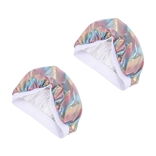 Baluue 2 Stück Kinder Elastische und Schlafmütze Atmungsaktive Haube für Kinder Haarschutz für Bad und Schlaf Leicht und Tragbar von Baluue