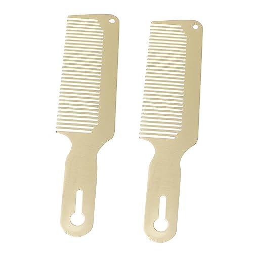 Baluue 2 Stück Edelstahl Haarschneidekamm Antistatischer Friseurkamm Für Salon Heimgebrauch Zum Entwirren Und Stylen Von Haaren Leicht Und Handlich Für Männer Und Frauen von Baluue