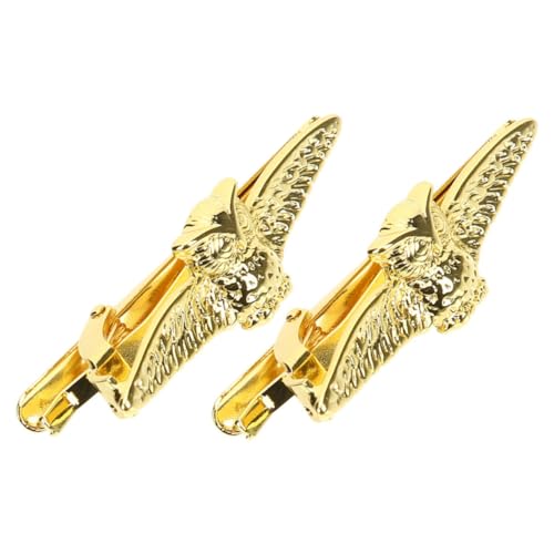 Baluue 2 Stück Goldene Krawattenklammer Herren Business Krawattennadel Edelstahl Stilvoll für Hochzeit Formelle Anlässe Vielseitig Geeignet Modisches Accessoire von Baluue