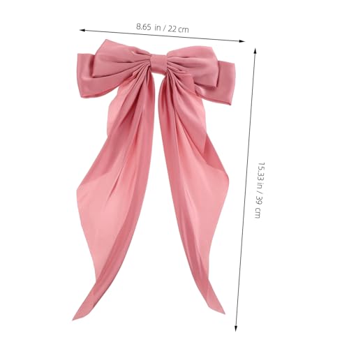 Baluue 2 Stück Große Haarschleifen clips Damen Rosa Schleifen Haarklammern mit Federmechanismus Weiche für Frauen Mädchen Rutschfeste Haarschmuck Accessoires für Alltag und Party von Baluue