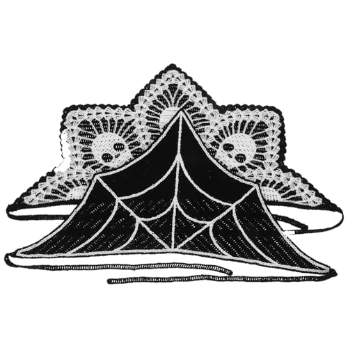 Baluue 2 Stück Häkel-bandanas Gothic Kopfband mit Schwarzem Totenkopf und Spinnenmuster Halloween Haaraccessoires für Damen Vielseitiges Stirnband Schal Alltag und Partys von Baluue