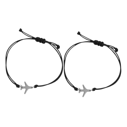 Baluue 2 Stück Handgefertigtes Verstellbares Flugzeug armband Geflochtenem Seil Unisex Reise schmuck für Damen und Herren Minimalistisches Freundschaftsarmband Baluue 2 Stück Handgefertigtes Verstellbares Flugzeug armband Geflochtenem Seil Unisex Reise schmuck für Damen und Herren Minimalistisches Freundschaftsarmband von Baluue