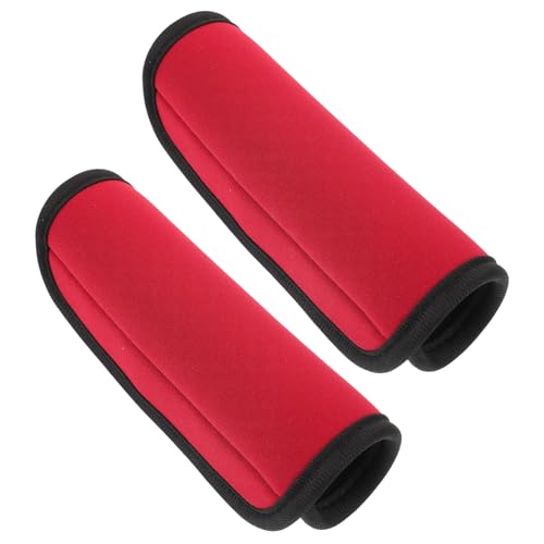 Baluue 2 Stück Koffergriff Schutzpolster Gepolsterte Griffhüllen für Reisekoffer Kinderwagen Gepäckgriffschutz zum Entlasten und Identifizieren in Rot von Baluue