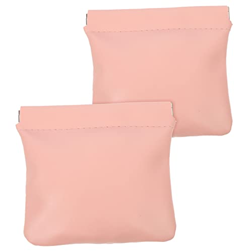 Baluue 2 Stück Kosmetiktasche Make Up aus PU Leder Selbstschließend für Lippenstift und Praktische Aufbewahrung für Damen Rauch von Baluue