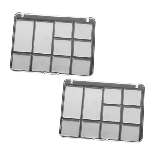 Baluue 2 Stück Leere Magnetische Lidschattenpalette DIY Lidschattenhalter mit Transparentem Deckel Langlebiges Makeup organizer Vielseitige Schminkaufbewahrung von Baluue