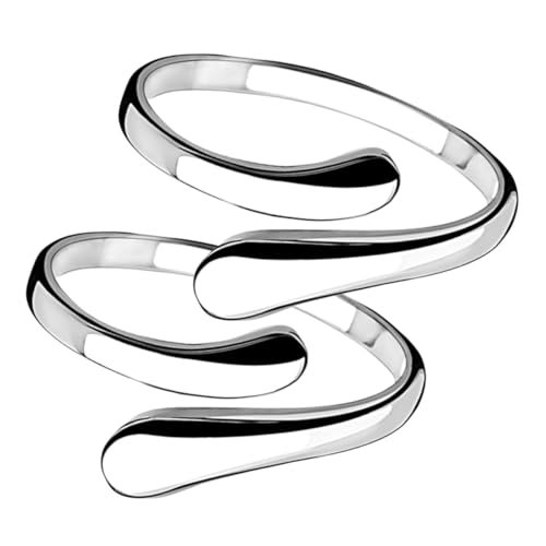 Baluue 2 Stück Offene Geometrische Fingerringe Damen Moderner Minimalistischer Kreuz design Schmuck Verstellbar Modisch für Alltag und Besondere Anlässe von Baluue