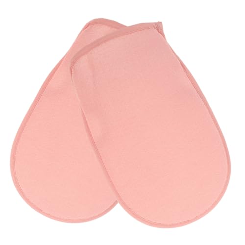 Baluue 2 Stück Peelinghandschuhe Doppelseitig Stark Pflegend Sanftes Peeling Duschhandschuhe für Körper und Gesicht Rosa Unabhängige Verpackung für Männer und Frauen Badewannenpflege von Baluue