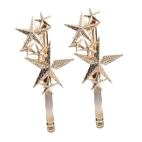 Baluue 2stücke Fünfzackige Stern-haarnadeln Aus Legierung Winzige Haarspangen Für Frauen Haarnadel-clips Als Haarschmuck Mit Sternen Haardekorationen Für Dünnes Haar Und Täglichen von Baluue