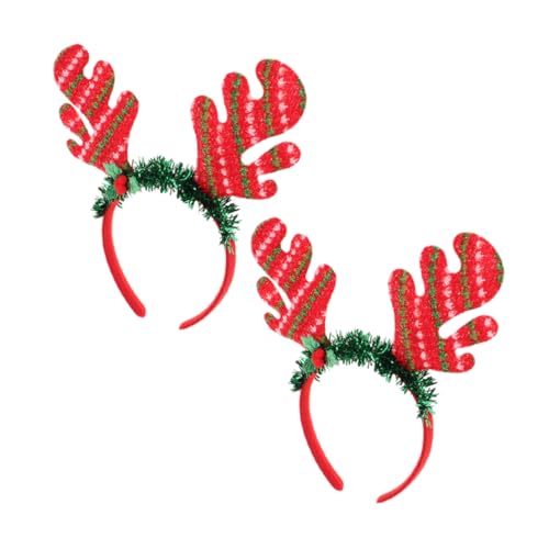 Baluue 2stücke Rentier Geweih Haarband Mit Glitzerdesign Für Weihnachten Festliche Haaraccessoires Für Frauen Für Feiertagskostüme Und Partys von Baluue