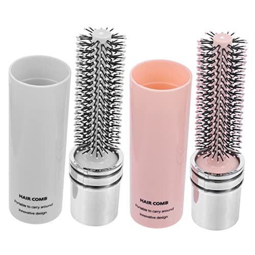 Baluue 2stücke Haarbürste Für Lockiges Haar Antistatische Styling-roll-haarbürste Mit Einziehbarem Roller Kamm Für Frauen Und Männer Für Nasses Und Trockenes Haar von Baluue