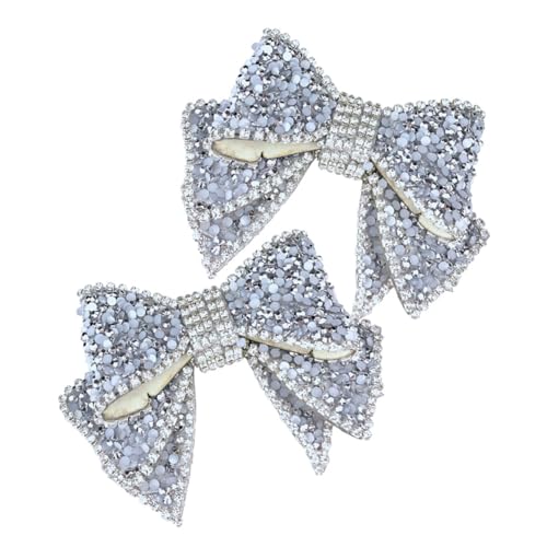 Baluue 2 Stück Schuhschmuck Damen Schleifen Charms mit Strasssteinen Glänzende Bowknot Dekorationen für Pumps Turnschuhe und Vielseitiges Schuhzubehör von Baluue