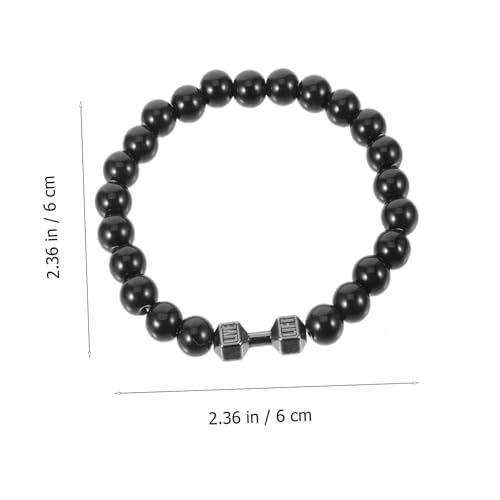 Baluue 2 Stück Schwarzes Herren Perlenarmband Elastische Dumbbell perlen Armbänder für Männer und Frauen Modisches Robustes Schmuck accessoire für Alltag und Geschenk Baluue 2 Stück Schwarzes Herren Perlenarmband Elastische Dumbbell perlen Armbänder für Männer und Frauen Modisches Robustes Schmuck accessoire für Alltag und Geschenk von Baluue