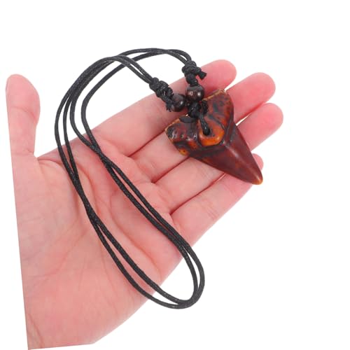 Baluue 2 Stück Shark Tooth Halskette Herren Verstellbare Surferkette mit Leichtem Resin Anhänger Strand Schmuck für Männer und Jungen Baluue 2 Stück Shark Tooth Halskette Herren Verstellbare Surferkette mit Leichtem Resin Anhänger Strand Schmuck für Männer und Jungen von Baluue