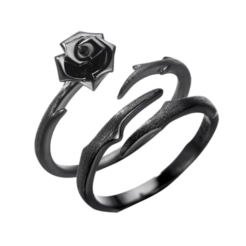 Baluue 2 Stück Silber Ringe mit Dorn Design Kreative Offene Fingerringe für Damen und Herren Stilvolle Verlobungsringe und Eheringe Leicht und Bequem Modische Liebesringe Baluue 2 Stück Silber Ringe mit Dorn Design Kreative Offene Fingerringe für Damen und Herren Stilvolle Verlobungsringe und Eheringe Leicht und Bequem Modische Liebesringe von Baluue