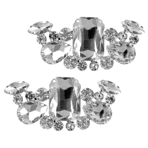 Baluue 2 Stück Silberne Glitzer Schuhclips Brautschmuck Elegante Schuhdekoration für Hochzeit Langlebig Vielseitig Einsetzbar als Schuh Taschenornament Feine Verarbeitung Glänzend und von Baluue