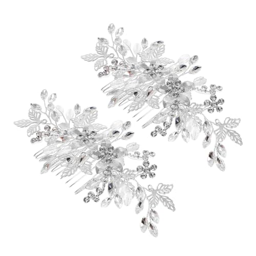 Baluue 2stücke Rhinestone Haarkamm Für Bräute Elegante Brautschmuck Haarteile Mit Funkelnden Strasssteinen Für Hochzeiten Und Festliche Anlässe Handgefertigtes Accessoire von Baluue