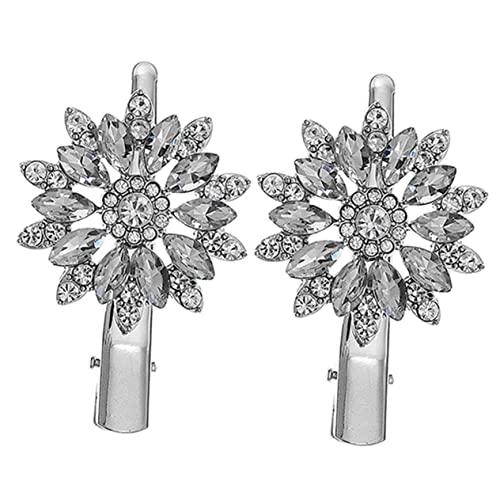 Baluue 2stücke Strass Haarklammern Kristallblume Haarspangen Haarschmuck Für Frauen Mädchen Party Hochzeit Geburtstag von Baluue