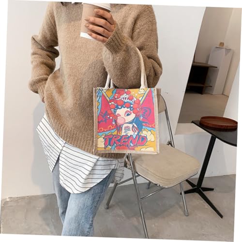 Baluue 2 Stück Teiliges Canvas Tote Bag im Peking Theater Stil Leichte Modische Handtaschen für Damen und Mädchen Vielseitig Verwendbar für Shopping Reisen und Alltag Chinesisches Design von Baluue
