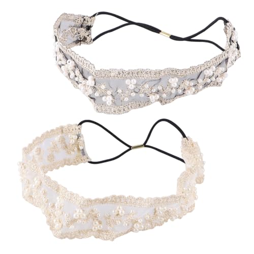 Baluue 2 Stück Teiliges Damen Spitzen Haarband mit Perlenbesatz Elastisches Elegantes Haarschmuck in Schwarz und Beige Vielseitig für Hochzeit Festtage Party und Alltag Geeignet Baluue 2 Stück Teiliges Damen Spitzen Haarband mit Perlenbesatz Elastisches Elegantes Haarschmuck in Schwarz und Beige Vielseitig für Hochzeit Festtage Party und Alltag Geeignet von Baluue
