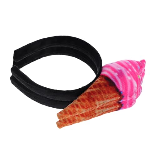Baluue 2 Stück Teiliges Eiscreme Stirnband für Frauen Süßes Haar Accessoire mit Eistüten Design Vielseitig für Partys Halloween und Kostüm Events Passend für Haartypen und Altersgruppen von Baluue