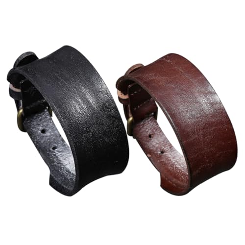 Baluue 2 Stück Teiliges Herren Lederarmband Verstellbar Hautfreundlich Punk Stil Vintage Wristband Geschenkidee Schwarz Braun Baluue 2 Stück Teiliges Herren Lederarmband Verstellbar Hautfreundlich Punk Stil Vintage Wristband Geschenkidee Schwarz Braun von Baluue